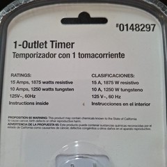 Utilitech #0148297. 1 Outlet Timer Up to 48 On/Off Settings. 125v-60Hz. NIB