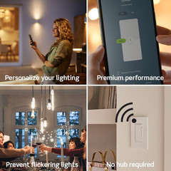 Decora Smart Dimmer Switch, 0-10V, Wi-Fi, Neutral Wire Required, Works with Matt