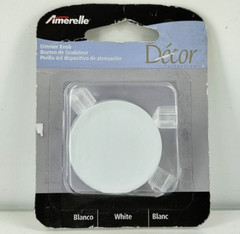 Amerelle Modern Dimmer Switch Knob Wall Plate White Finish Recessed Front 947W