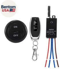 Wireless Lights Switch,110V/120V/240V /10A Relay,Mini Remote Switch for Lights,3