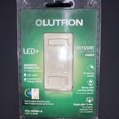 Lutron Skylark Contour LED+ Dimmer Switch Light Almond CTCL-153PDH-LA 3-Way