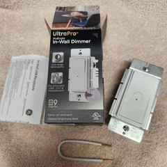 In-Wall Dimmer Switch Single Pole On Off Rocker Switch LED Dimmable Button White