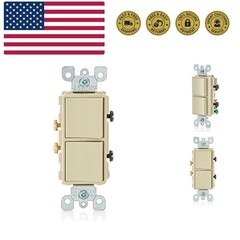 15 Amp, 120/277 Volt, Decora Single-Pole, AC Combination Switch, Commercial G…
