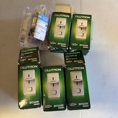 LOT OF 6 – Lutron SCL-153PH-WH Skylark White 120V 1-Pole 3-Way LED Slide Dimmer