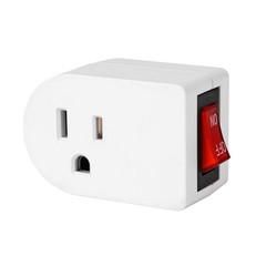 VSEER Grounded Outlet with ON Off Switch, Wall Tap Adapter Single Outlet Powe…