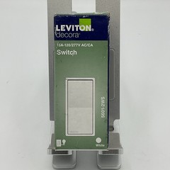 Leviton Decora 5601-2WS Rocker Switch in WHITE (15A 120/277V AC)