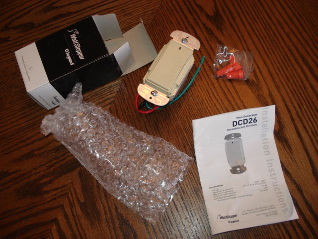 NEW Legrand WattStopper DCD26-I Ivory Incandescent Dimmer 120VAC 60Hz 600W Max