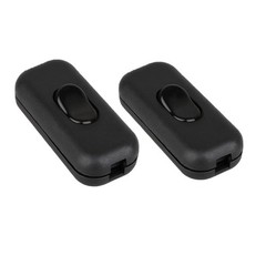 Inline Cord Switch 2PCS On/Off AC120V 10A 250V 6A Black for Lamps & Pumps