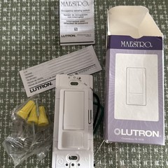 Lutron MS-OPS2-WH Maestro Occupancy Sensor w/ SP Switch, 120V, 2A, White- NIB