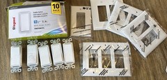 5-Pack Legrand White Paddle Switch Pass & Wall Plates Radiant 15 Amp TM873WCP6