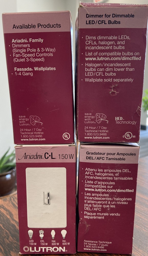 Lutron Ariadni AY-603P-LA 600 Watt 3-Way Dimmer – Light Almond