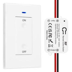 AC 110V 120V 220V 240V Wireless Remote Control Light Switch 1500W 1 Channel 4…