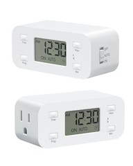 DEWENWILS 24 Hour Programmable Digital Timer Outlet, 2 Pack ChristmasDecoration