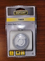 Defiant 544068 Indoor Basic Timer 24-Hour Programmable 1875W Plug-In – White