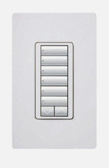 Lutron RRD-HN6BRL-WH RadioRA 2 seeTouch Hybrid Keypad 6-Button Dimmer White RA3