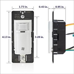 White Humidity Sensor Fan Control Switch Easy Install Decora Smart Fan Control