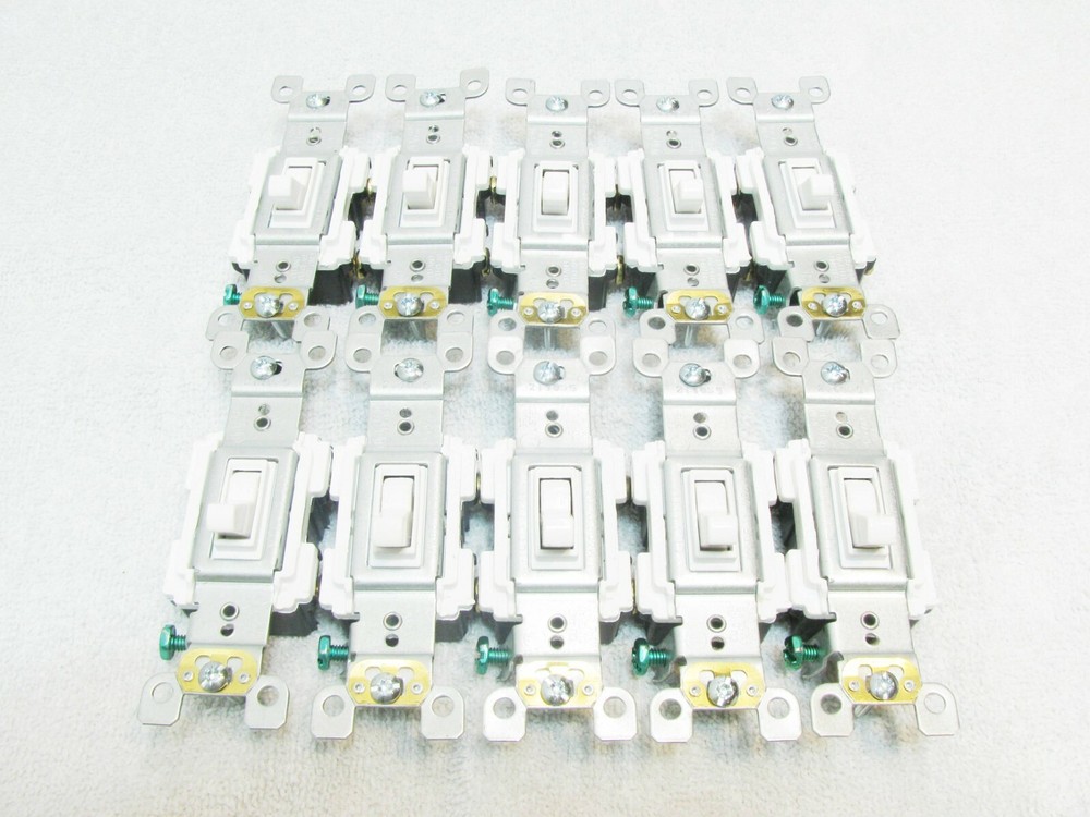 10 PACK Leviton RS115-2WM 15-Amp White Preferred Switch