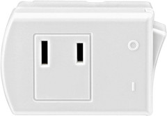Leviton 1469-W Grounding Polarized Switch Tap, 125 V, 13 A, White