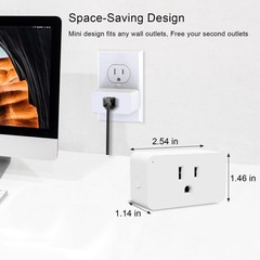 WiFi Dimmer Smart Plug Compatible with Alexa Google Home for Voice Control Mi…