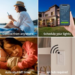 Decora Smart Switch, Wi-Fi, Works with Matter, Alexa, Google Assistant, Apple…