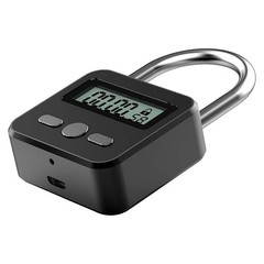 Metal Timer Lock, 99 Hours Max Timing Lock, USB Rechargeable Timer Padlock with