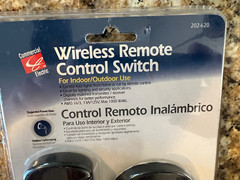 NWT Remote Control Wireless Switch Commercial Electric 202-620 INDOOR/OUTDOOR