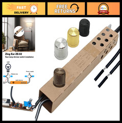 Rotary Dimmer Switch for Floor Lamps, Halogen & Incandescent – 500W Max, Black