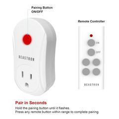 Upgraded Remote Controlled Outlet (1 Pack with 1 Remote),Expandable Remote Light