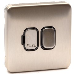 Schneider Lisse GGBL5010BSS Screwless Switched Fused Spur FCU 13A Stainless DP