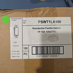 100x Legrand Paddle Switch 1PP&S PSWT1LA100 15A 120V New