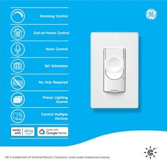 GE Smart C 2-amp Multi-Location White Wi-Fi Compatibility Touchless Illuminat…