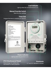 DEWENWILS Pool Pump Timer, Digital Timer Box,7-Day 20 ON/Off Programmable Timer