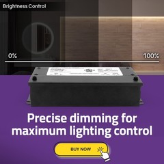 HitLights 24V 96W Dimmable LED Driver – Smooth Flicker Free Black-24V