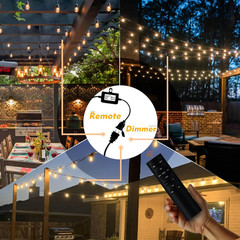 120W(Max) Remote Dimmer Timer Function Plug in for All Outdoor String Lights, Pa