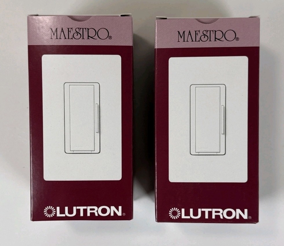 2-Pack Lutron MA-R-LA Maestro 8.3A Companion Dimmer Switch in Light Almond