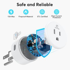 Smart Plug, WiFi Outlet Works with Alexa & Google Home, Smart Home Socket wit…