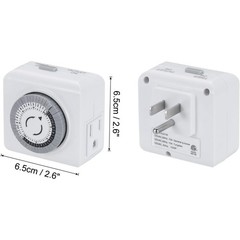 2 Pack 110-125V 3-Pin Mechanical Timer For Home Appliance 24-Hour Outlet Device