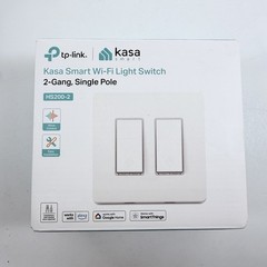 Kasa Smart Switch 2-Gang HS200-2 Single Pole Required 2.4GHz Wi-Fi Alexa Google