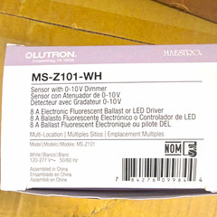 Lutron Maestro MS-Z101-WH 0-10V Sensor Dimmer Wall Switch White 120-277V 8A