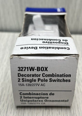 Eagle Electric Combination Device White 2 Single Pole Switches 3271W-BOX
