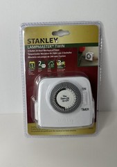 Stanley Lamp Master Twin Outlet Timer With Multiple On/Off Settings 56404 NEW