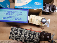 Lot Of Vintage Leviton , Slater, Pilot light switch, Wall switch New Old stock