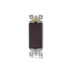 Leviton Decora 15 amps Single Pole Rocker AC Quiet Switch Brown 05601-002