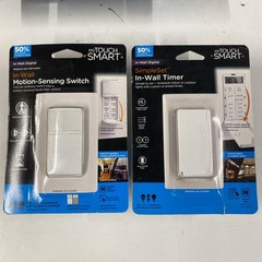 LOT x4 myTouchSmart Digital In-Wall Motion Sensing Switch + Programmable Timer