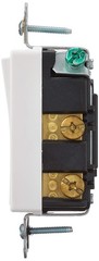 Leviton 20 Amp 120/277 Volt Decora Plus Rocker Double-Pole Ac Quiet Switch