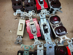 Lot Of Vintage Leviton , Slater, Pilot light switch, Wall switch New Old stock