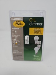 Lutron TGCL-153P-WH-3 Toggler 150W Single-Pole/3 Way LED Dimmer Switch