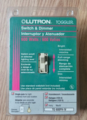 Lutron TG-600PH-IV Toggler Switch Dimmer 600W Ivory Single Pole NOS Sealed