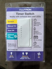 Lutron MAESTRO Timer Switch MA-T51MNH-WH Single Pole/Multi-location White – NEW