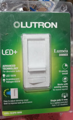 NEW Lutron Lumea LED White Single Pole 3 Way Dimmer Switch LECL-153PH-WHB